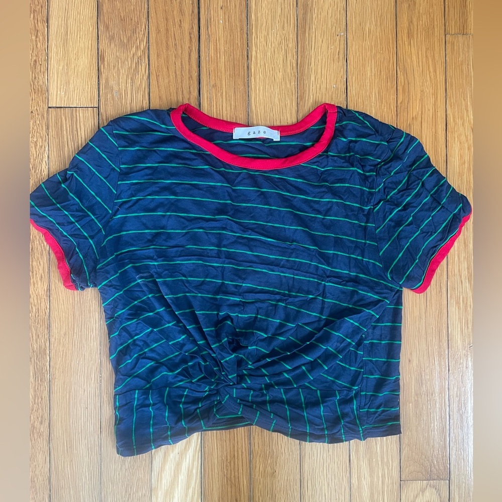 Striped Crop Tee